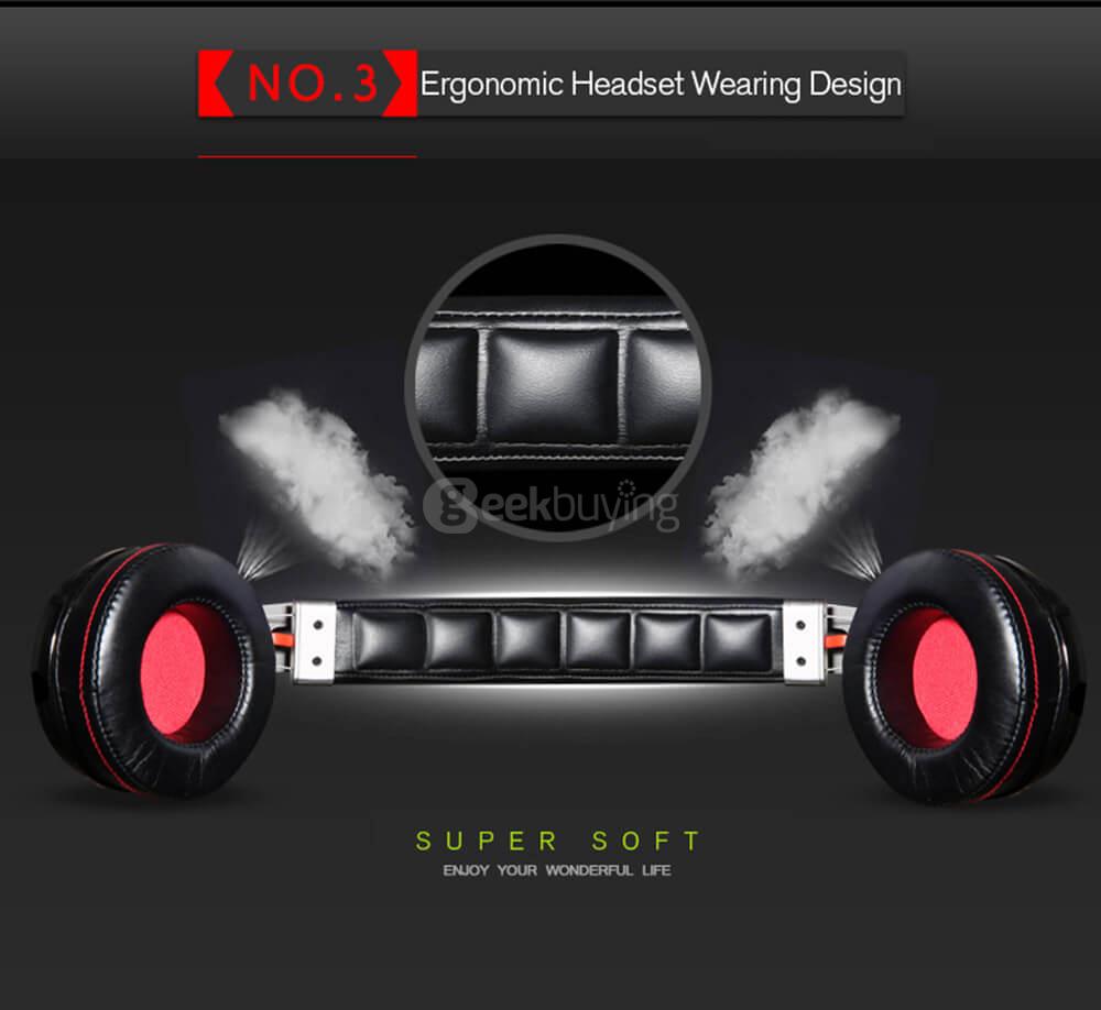 XIBERIA T19 LED Gaming Headsets With Microphone Vibration 7.1 Virtual Surrounded Sound For PC Gamer - Gray