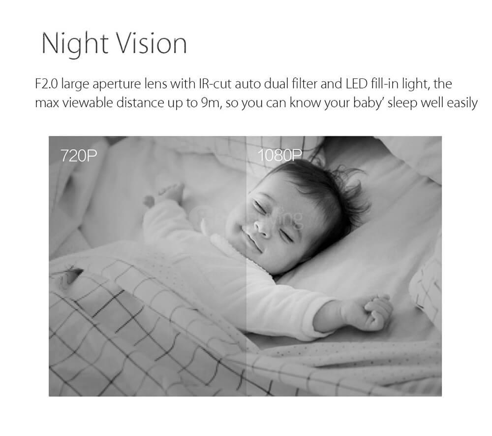 Original Xiaomi Xiaofang Smart 1080P WiFi IP Camera 1/2.7 inch CMOS Sensor 110 Degree FOV 8X Digital Zoom - White