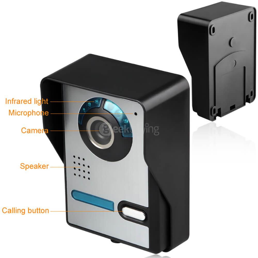MOUNTAINONE 7 Inch Video Door Phone Doorbell Intercom Kit 1-camera 1-monitor Night Vision