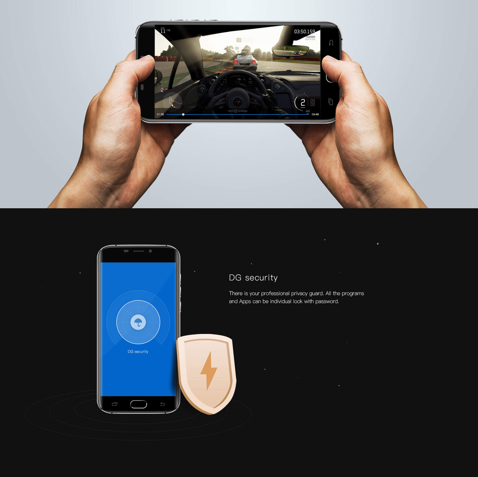 [Spain Stock]Doogee X9 Pro 5.5inch HD 2.5D Screen Android 6.0 4G LTE Smartphone MT6737 Quad Core 2GB RAM 16GB ROM 5.0MP 8.0MP TOUCH ID OTG - Black