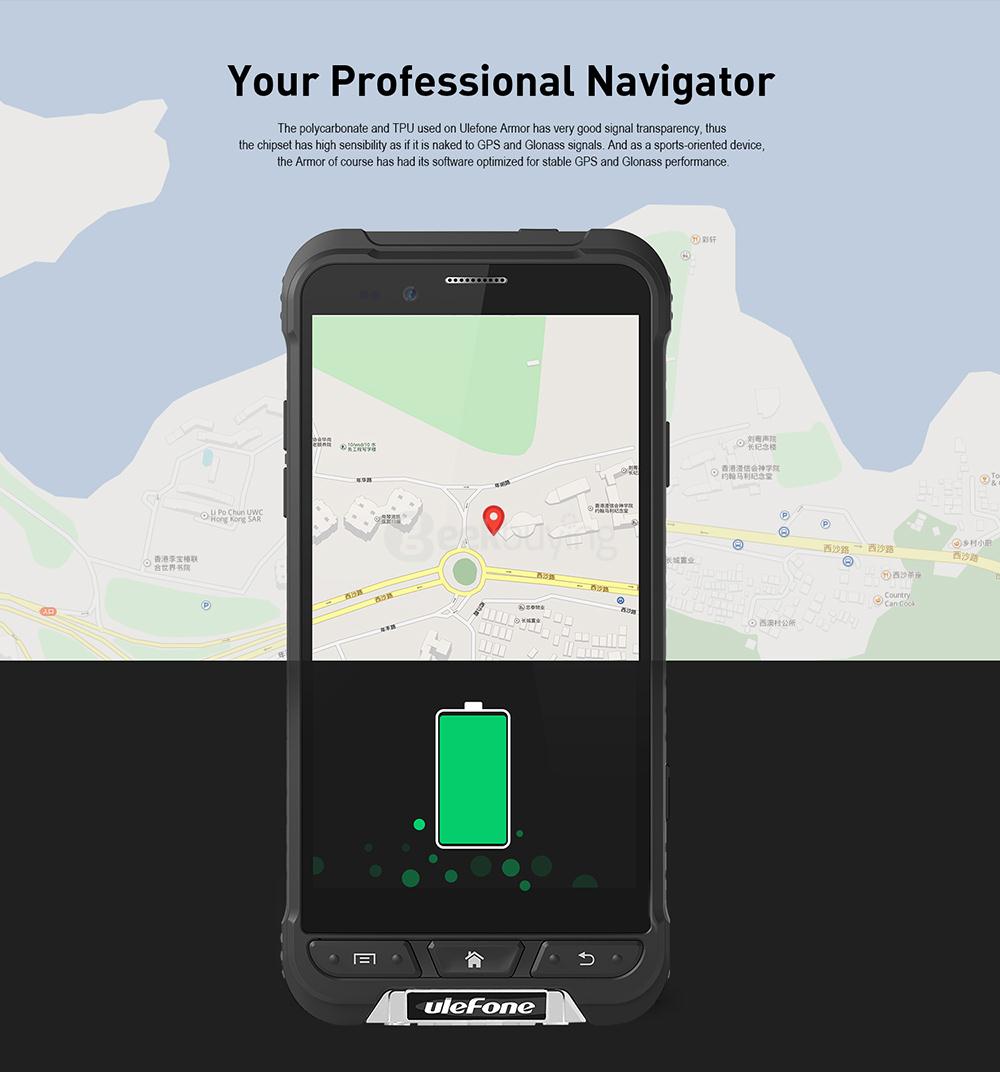 [HK Stock]Ulefone ARMOR IP68 Waterproof 4.7-inch HD Android 6.0 Rugged Smartphone 3GB 32GB MT6753 Octa Core 13.0MP GPS SOS OTG NFC- Black