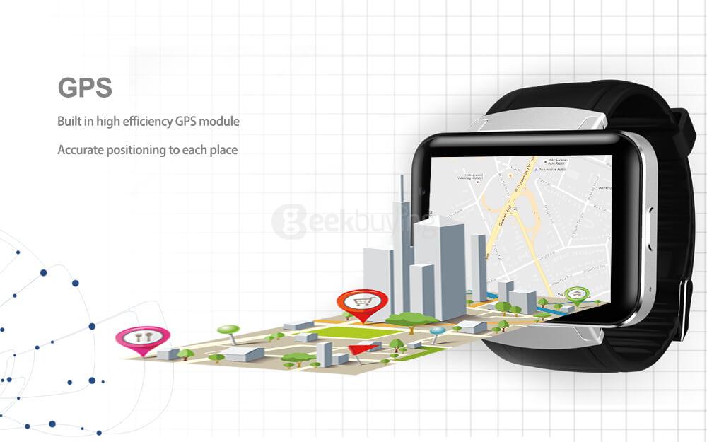 Makibes DM98 3G Smart Watch Phone Android 4.4 MTK6572 Quad Core 1.2GHz 512MB/4GB Bluetooth WiFi GPS Google Now 900mAh Battery 0.3MP Camera - Silver