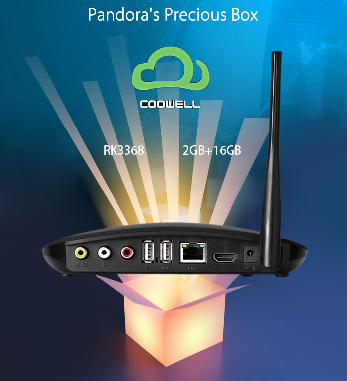 Bundle Coowell V3 RK3368 KODI 2G/16G 802.11 b/g/n 1000M LAN TV BOX  + Tronsmart TSM01 English Air Mouse