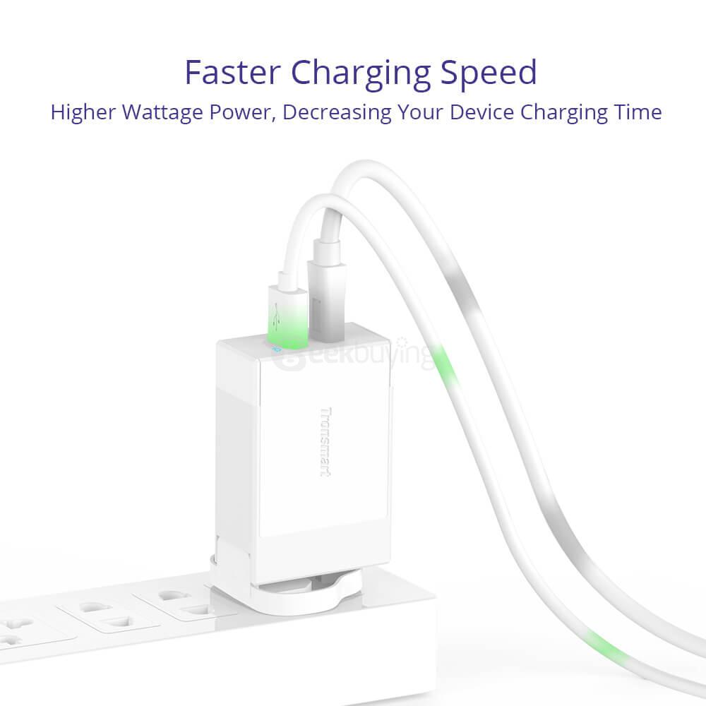 Tronsmart 42W USB-C 2-Port Wall Charger with Power Delivery for Google Pixel/Pixel XL MacBook 2016 Model iPad Pro and VoltiQ for iPhone Samsung & More - UK
