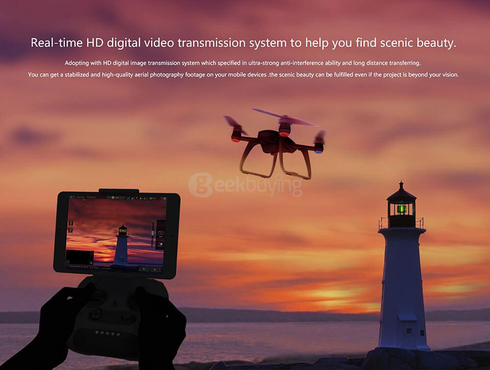 Walkera Aibao WIFI FPV 12MP 4K UHD Camera APP Control Virtual Reality VR Racing RC Quadcopter RTF - Black