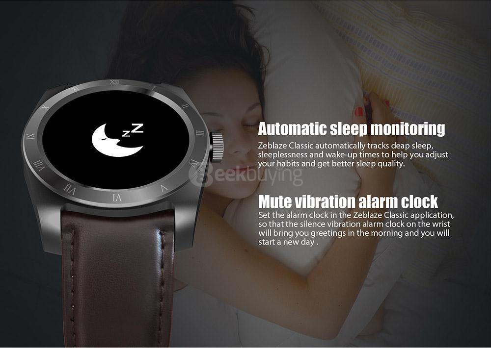Zeblaze Classic Bluetooth 4.0 Smart Watch MTK2502C Heart Rate Monitor Multi-Sport Tracking Connected GPS IP65 Waterproof For Android iOS - Brown