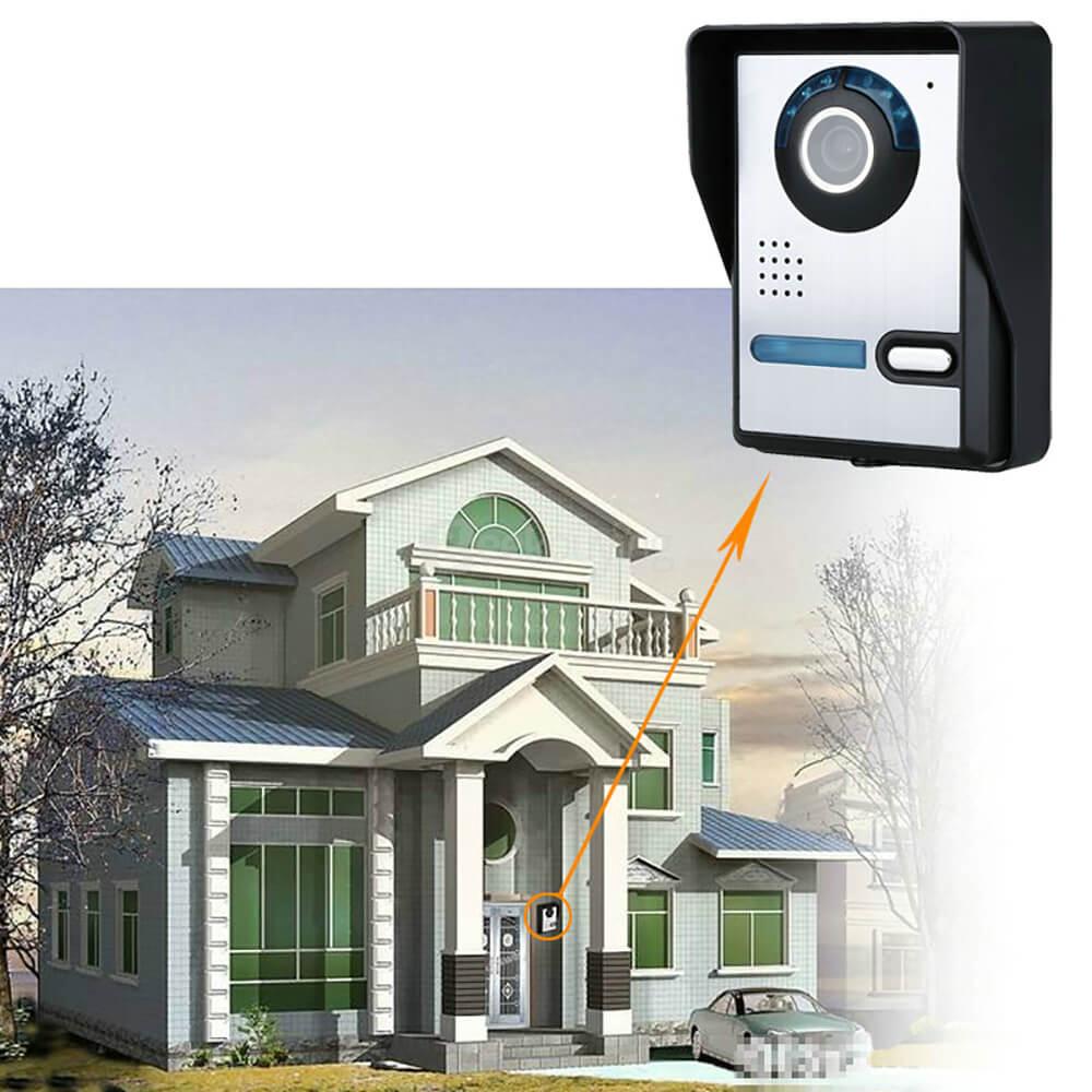 MOUNTAINONE 7 Inch Video Door Phone Doorbell Intercom Kit 1-camera 1-monitor Night Vision