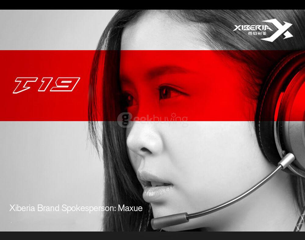XIBERIA T19 LED Gaming Headsets With Microphone Vibration 7.1 Virtual Surrounded Sound For PC Gamer - Gray