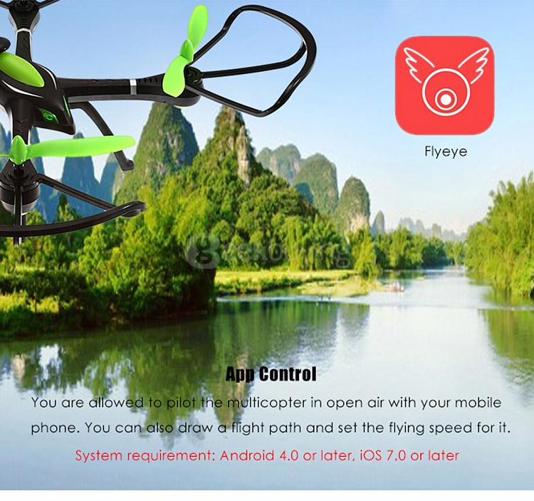 JJRC H27WH Firefly 2MP WIFI FPV With Altitude Mode 2.4G 6Axis Gyro RC Quadcopter RTF - Black