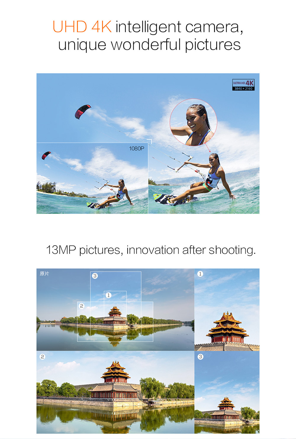 Wingsland S6 Pocket Selfie Drone FPV 4K UHD Camera GPS Obstacle Avoidance RC Quadcopter- Orange