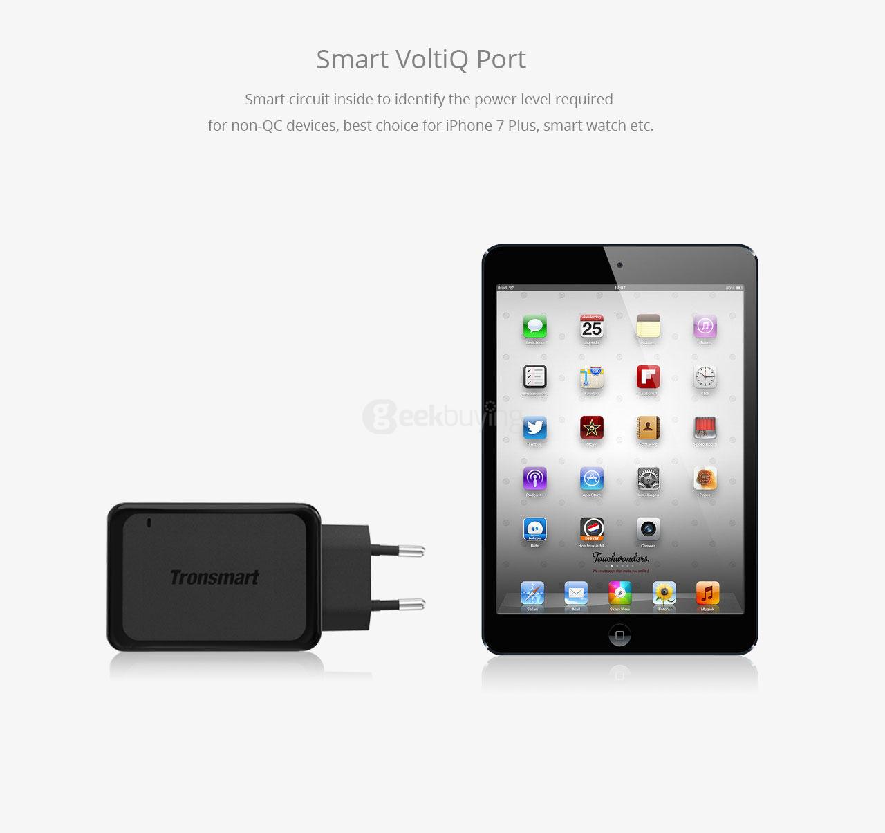 Tronsmart Dual Ports Qualcomm Quick Charge 3.0 36W Wall Charger - EU