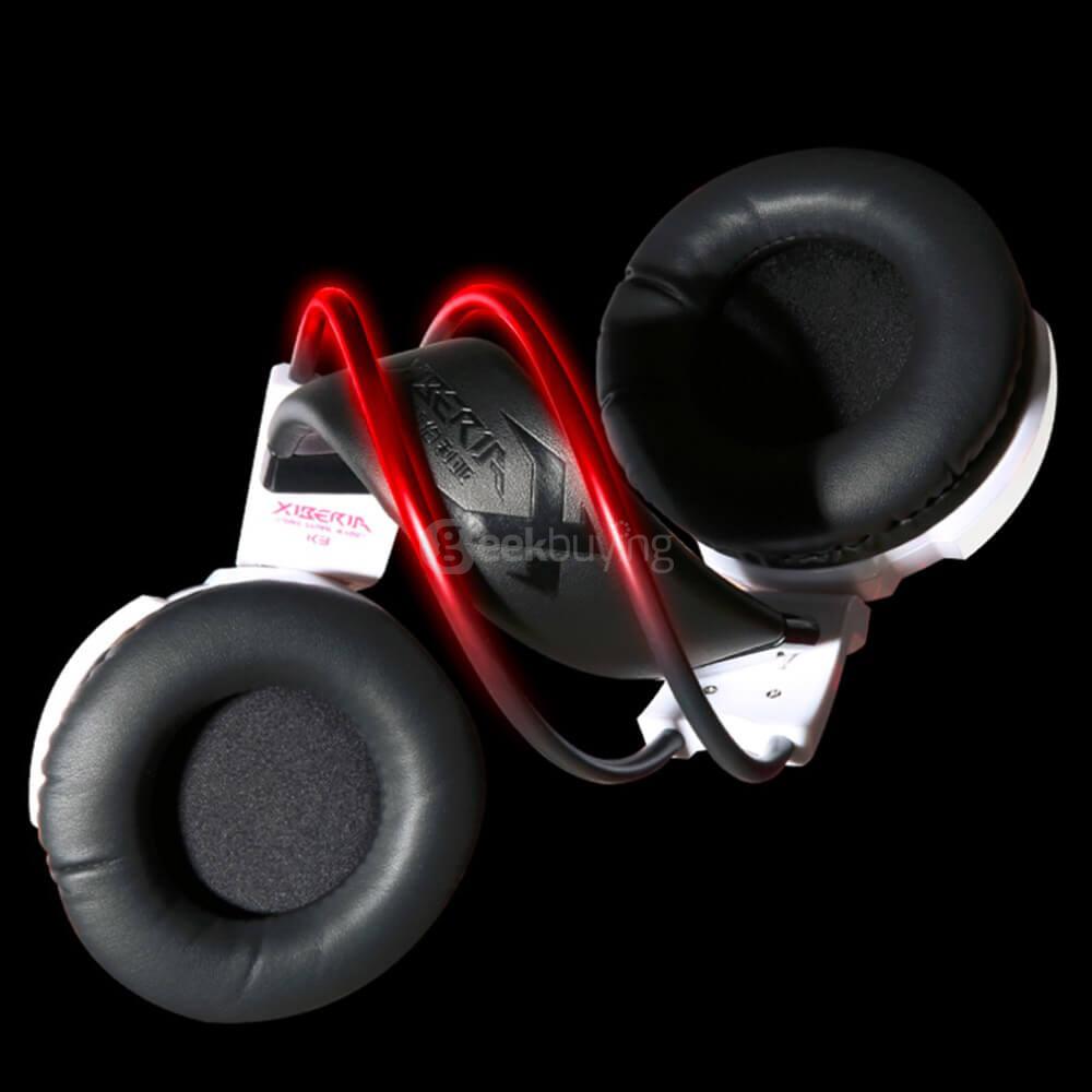 XIBERIA K3U USB7.1 20-20000Hz Game Headphones PC Headbands With Microphone - Red