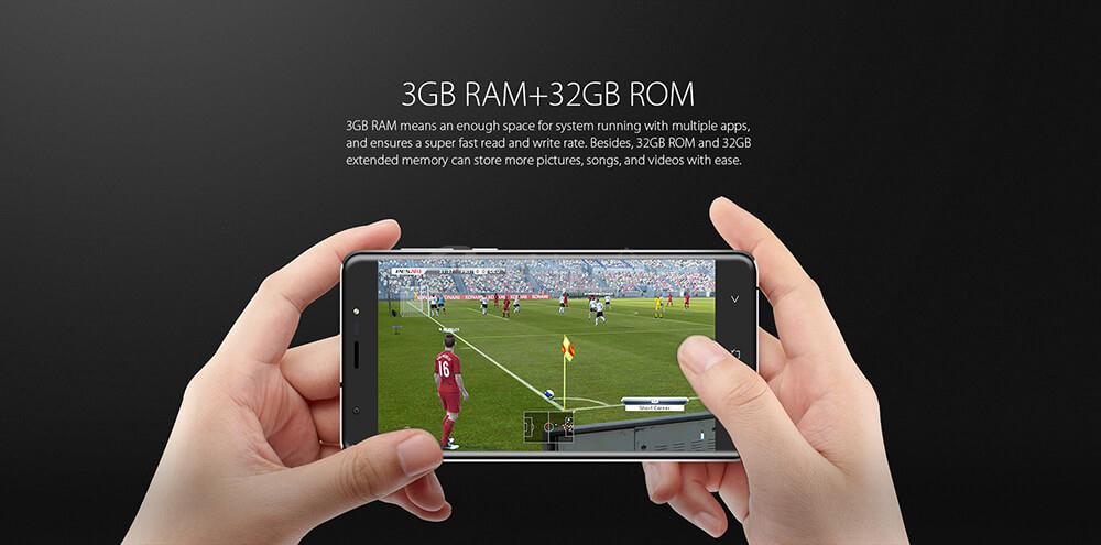 [HK Stock]Blackview R6 5.5inch FHD 2.5D Screen Android 6.0 Smartphone MT6737T Quad Core 1.5GHz 3GB RAM 32GB ROM 13.0MP TOUCH ID WIFI GPS - Gold