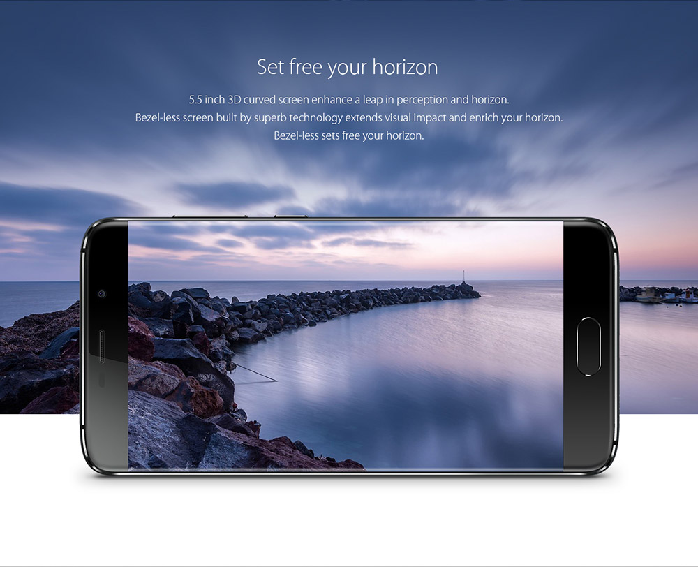 [Spain Stock]Elephone S7 5.5inch FHD Bezel-less Screen Android 6.0 4G LTE Smartphone Helio X20 MT6797 Deca Core 4GB RAM 64GB ROM 13.0MP TOUCH ID OTG - Black