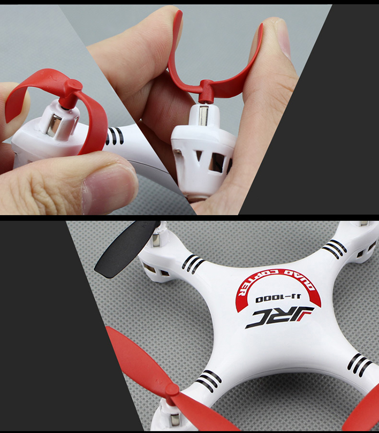 JJRC 1000 Updated ersion 2.4G 4CH 6 Axis Gyro RC Quadcopter With LED RTF LCD Remote Controller - White