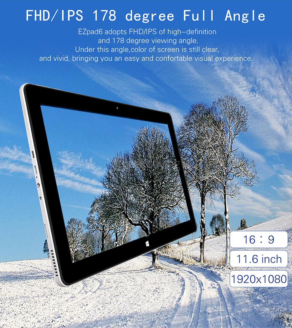 [Pacakge B] Jumper EZpad 6 Ultrabook Tablet PC 11.6 inch Windows 10 4GB/64GB Intel Atom X5 Z8350 Quad Core 1.92GHz IPS 1920*1080 - Silver