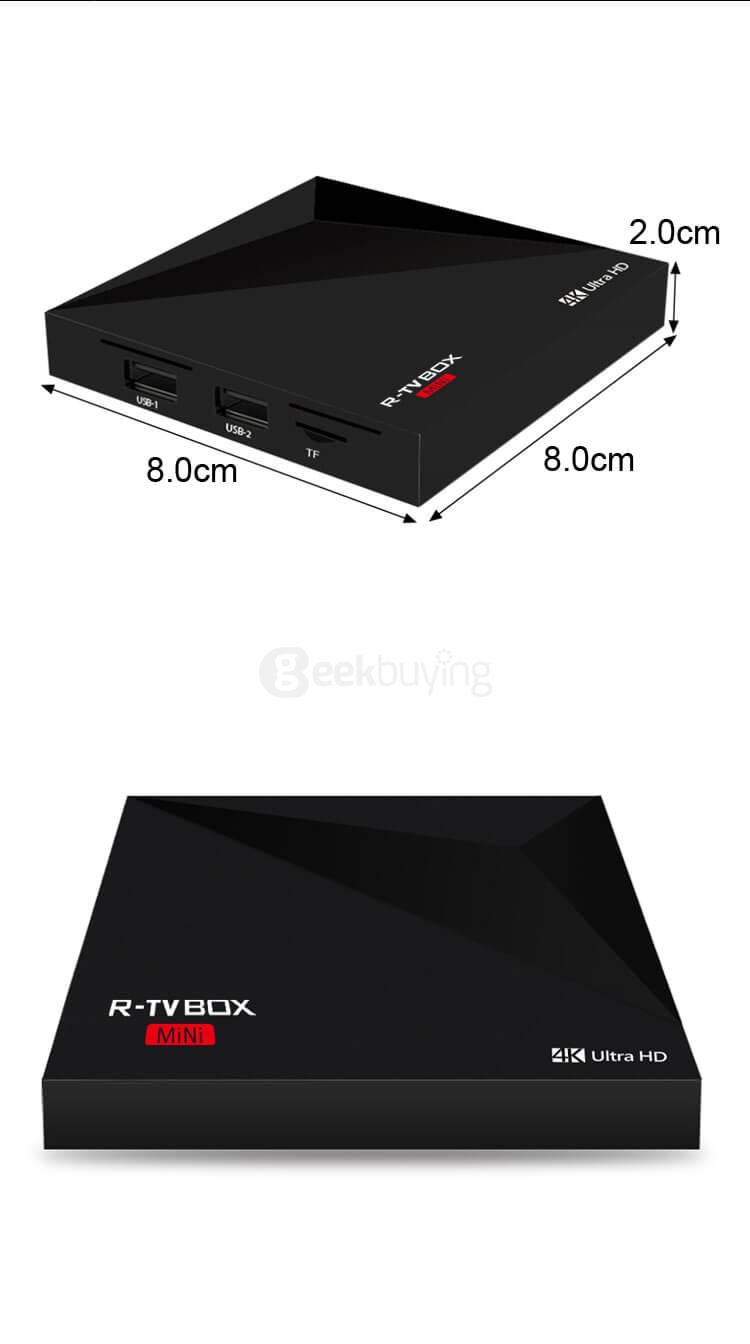 R-TV BOX MINI RK3229 4K VP9 Android5.1 Smart TV BOX 1G/8G WIFI LAN KODI DLNA Google TV Remote