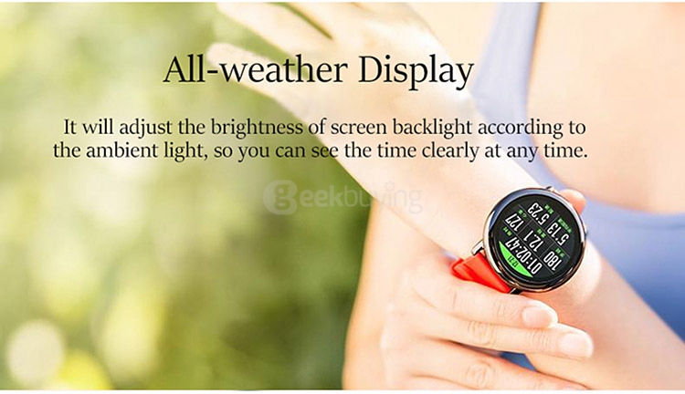 (English Version) Xiaomi HUAMI AMAZFIT Pace Smart Sports Watch Bluetooth 4.0 WiFi Dual Core 1.2GHz 512MB RAM 4GB ROM GPS Heart Rate Monitor Info Push - Red