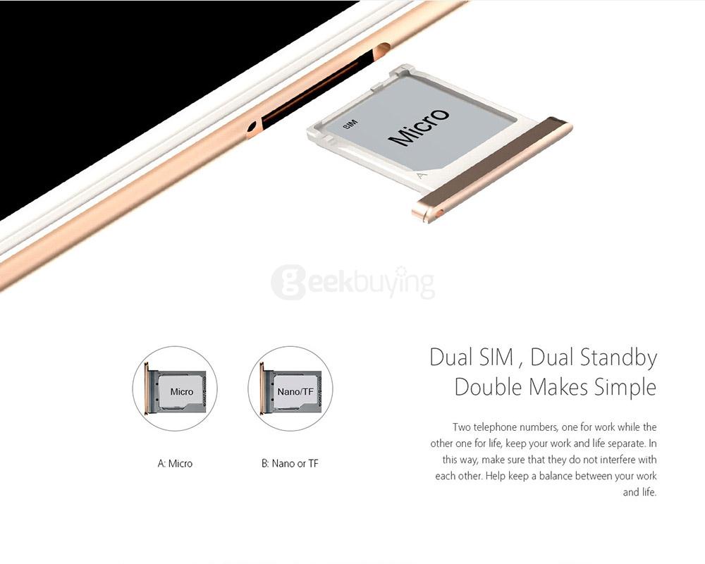 [HK Stock]Bluboo Dual 5.5inch FHD Android 6.0 4G LTE Smartphone MT6737T Quad Core 1.5GHz 2GB RAM 16GB ROM Dual Rear Cameras 13.0MP+2.0MP Touch ID OTG - Black