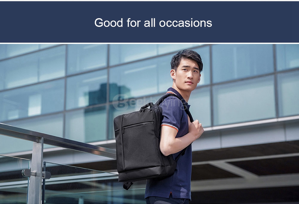 Original Xiaomi Classic Business Style Polyester Leisure Backpack with 17L Capacity - Deep Green
