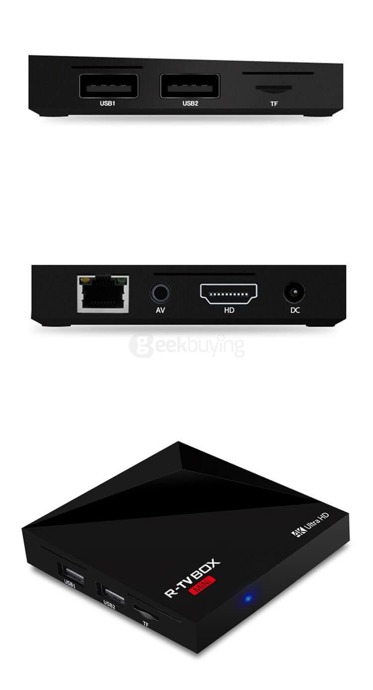 R-TV BOX MINI RK3229 4K VP9 Android5.1 Smart TV BOX 1G/8G WIFI LAN KODI DLNA Google TV Remote