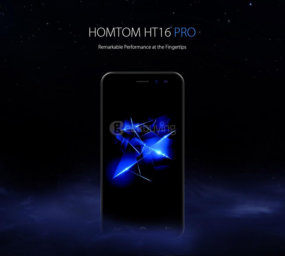 [HK Stock]HOMTOM HT16 Pro 5.0inch HD Android 6.0 4G LTE Smartphone MT6737 Quad Core 1.3GHz 2GB RAM 16GB ROM 5.0MP+13.0MP Fast Charge Hotknot - Blue