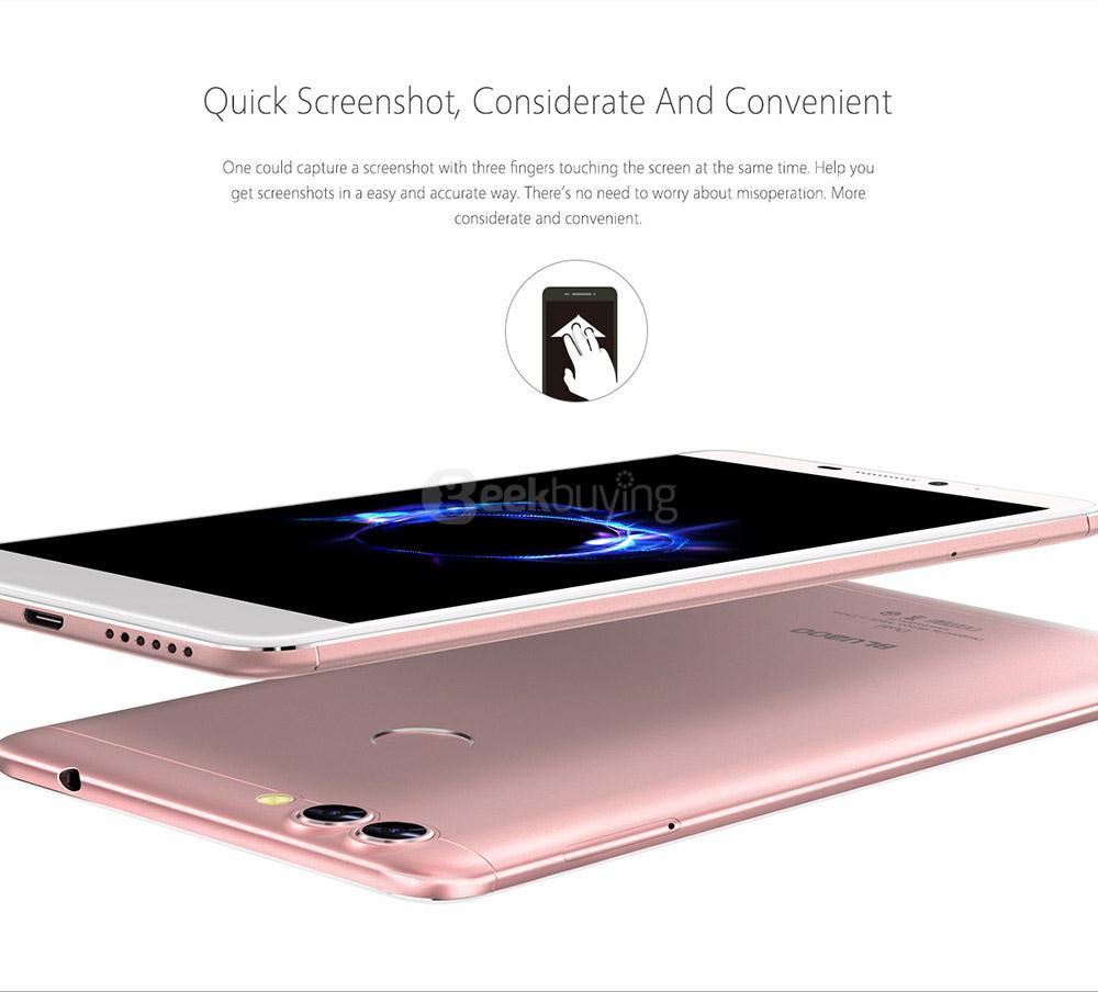 [HK Stock]Bluboo Dual 5.5inch FHD Android 6.0 4G LTE Smartphone MT6737T Quad Core 1.5GHz 2GB RAM 16GB ROM Dual Rear Cameras 13.0MP+2.0MP Touch ID OTG - Black