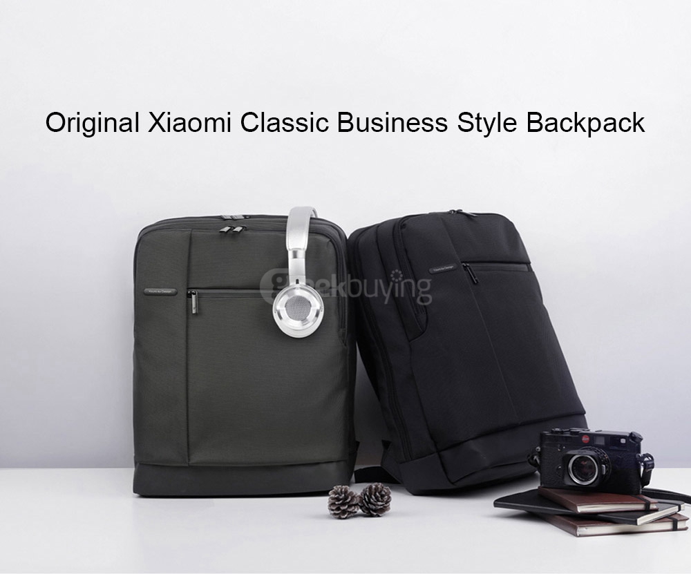 Original Xiaomi Classic Business Style Polyester Leisure Backpack with 17L Capacity - Black