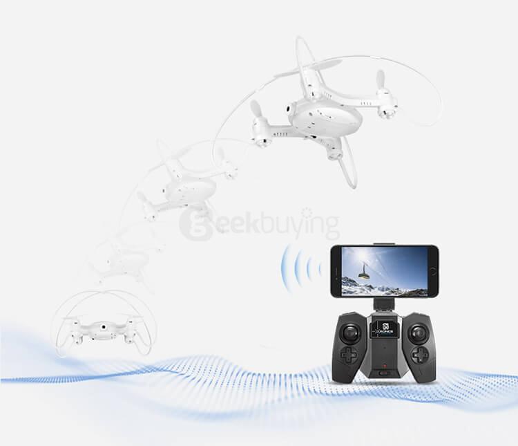 Fayee Smart Egg WIFI FPV 0.3MP Camera Headless Mode Altitude Hold RC Quadcopter RTF - Black