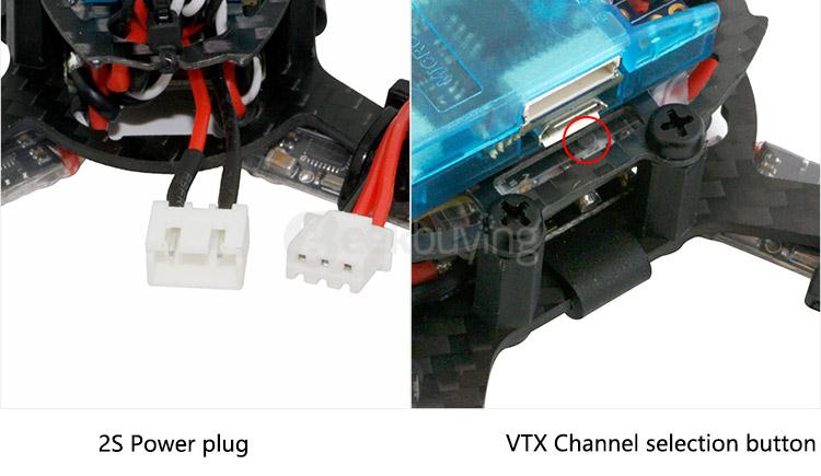 KINGKONG Q90 90mm FPV Brushless Racer Micro F3 6DOF Flight Controller With 800TVL HD Camera - PNP Version