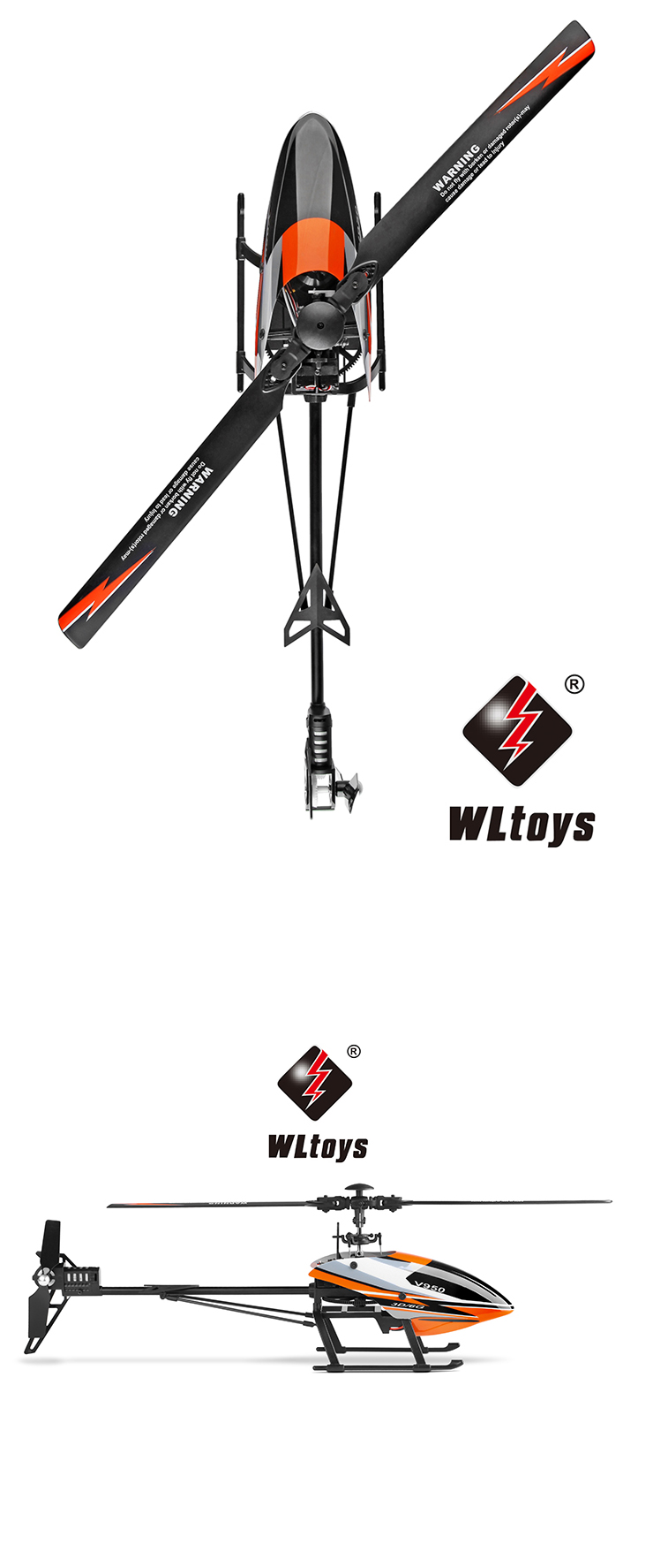 WLtoys V950 2.4G 6CH 3D 6G System Brushless Flybarless RC Helicopter RTF