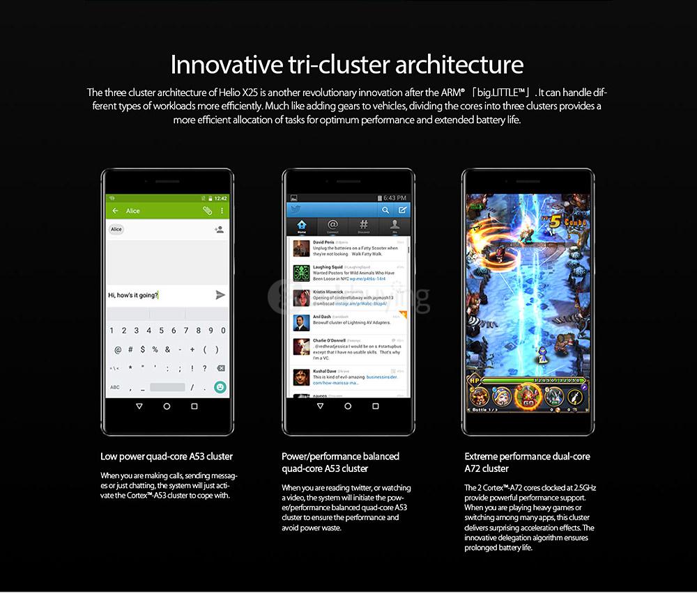 [HK Stock]Vernee Apollo 5.5inch 2.5D 2K Screen Android 6.0 Smartphone Helio X25 MT6797T Deca Core 4GB RAM 64GB ROM 21.0MP 8.0MP Touch ID VR Support Type-C - Gray