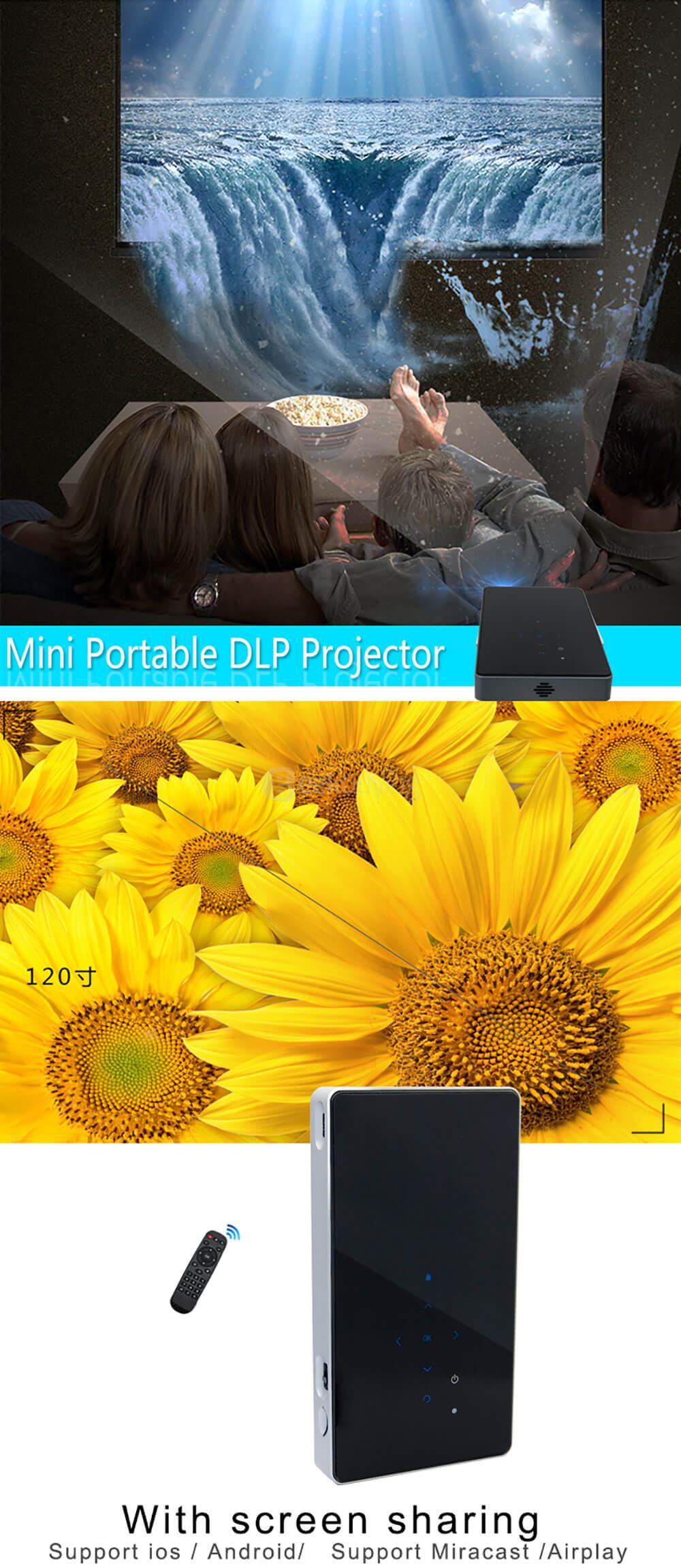 P8 Smart Mini Dlp Projector Gold