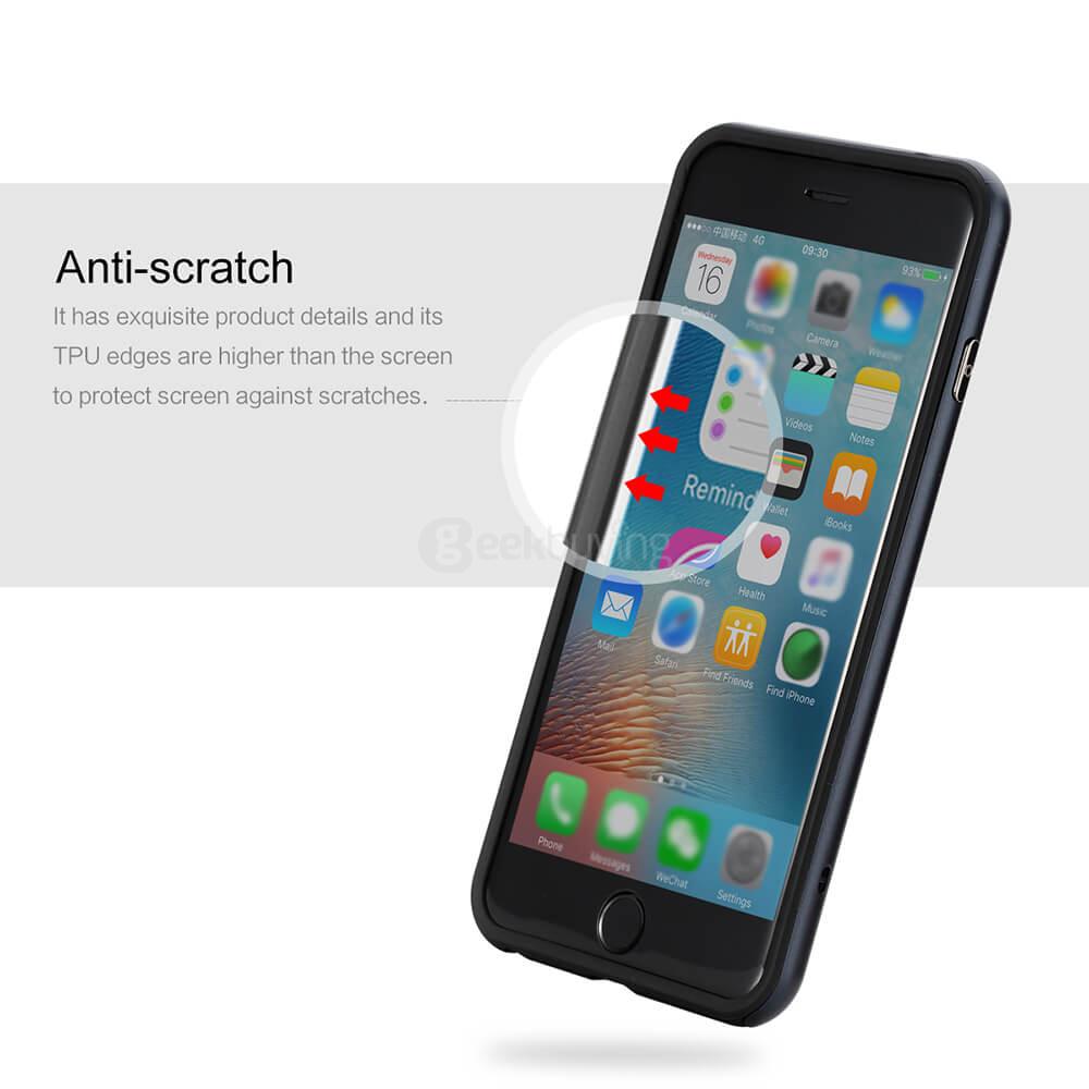 ROCK Royce Series Phones Protective Shell TPU Back Cover With PC Edge Anti-scratch Phone Case For iPhone 6Plus/6S Plus - Navy Blue