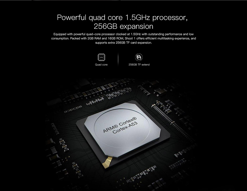 [HK Stock]DOOGEE Shoot 1 5.5inch FHD Android 6.0 Dual Rear Cameras 13.0MP+8.0MP Front Touch ID Smartphone MT6737T Quad Core 1.5GHz 2GB RAM 16GB ROM - Black