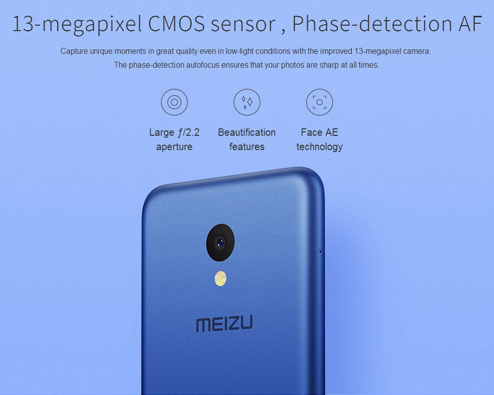 MEIZU M5/Meilan 5 5.2inch HD 2.5D Screen 4G LTE Flyme 5 Smartphone 64bit MT6750 Octa Core 2GB RAM 16GB ROM 5.0MP+13.0MP Touch ID - Green