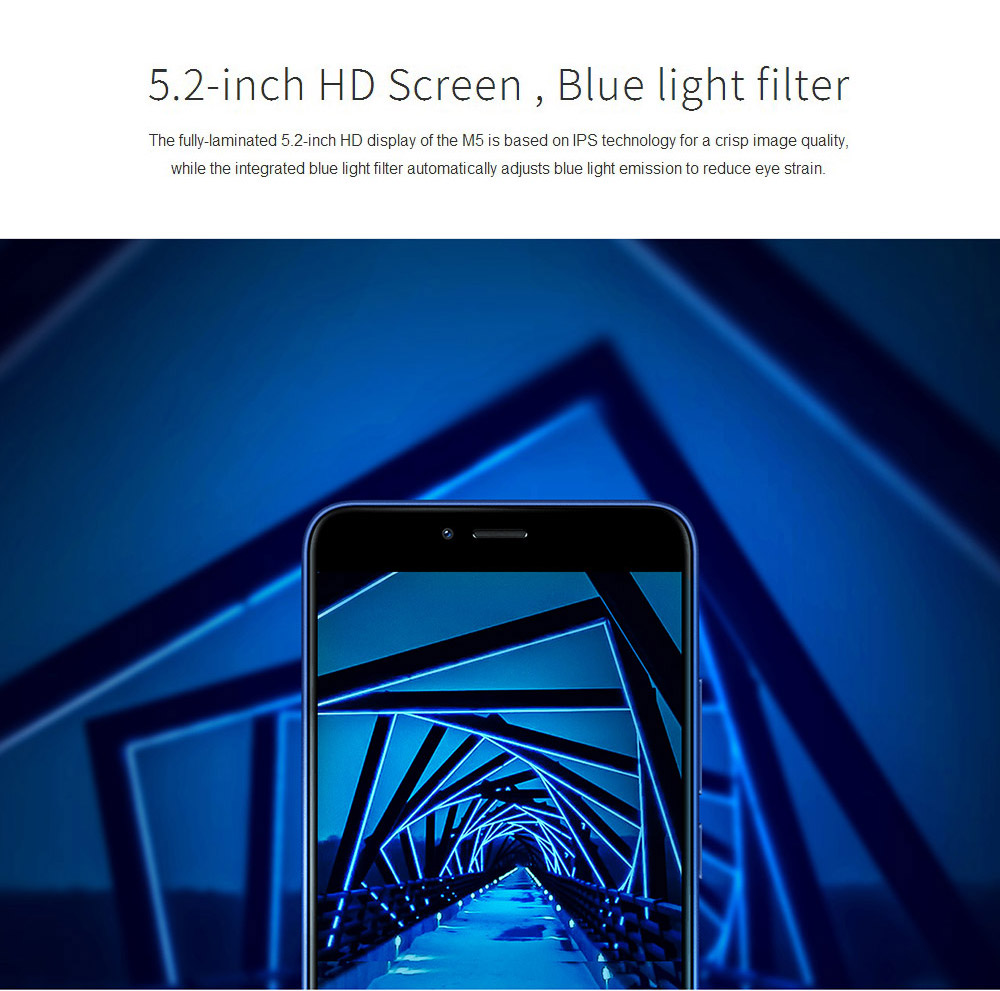 MEIZU M5/Meilan 5 5.2inch HD 2.5D Screen 4G LTE Flyme 5 Smartphone 64bit MT6750 Octa Core 2GB RAM 16GB ROM 5.0MP+13.0MP Touch ID - Green