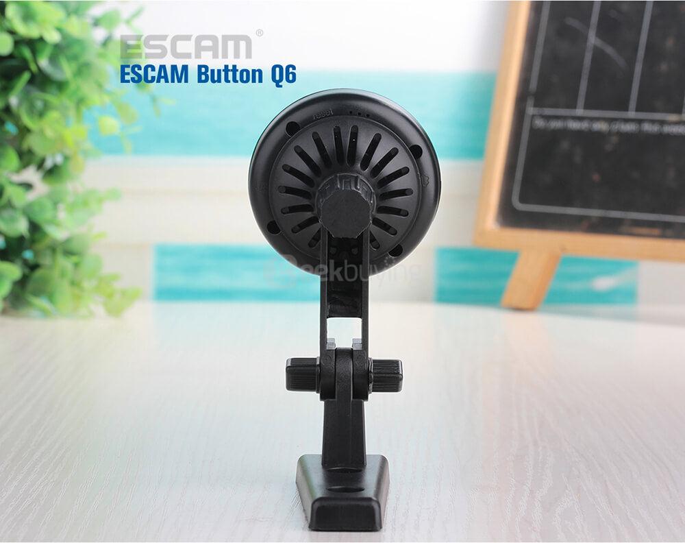 ESCAM Button Q6 Mini 720P WiFi IP Camera Night Vision Support 128GB Card Motion Detection Audio