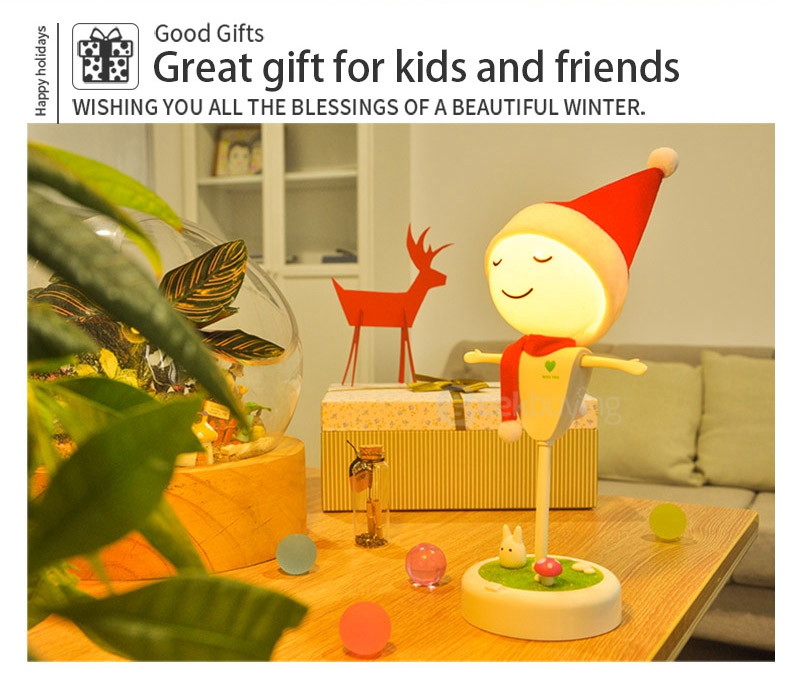 Scarecrow LED Light Creartive Night Light  Tabble Lamp with USB Charging Vibration Sensor for Christmas - Yellow Light