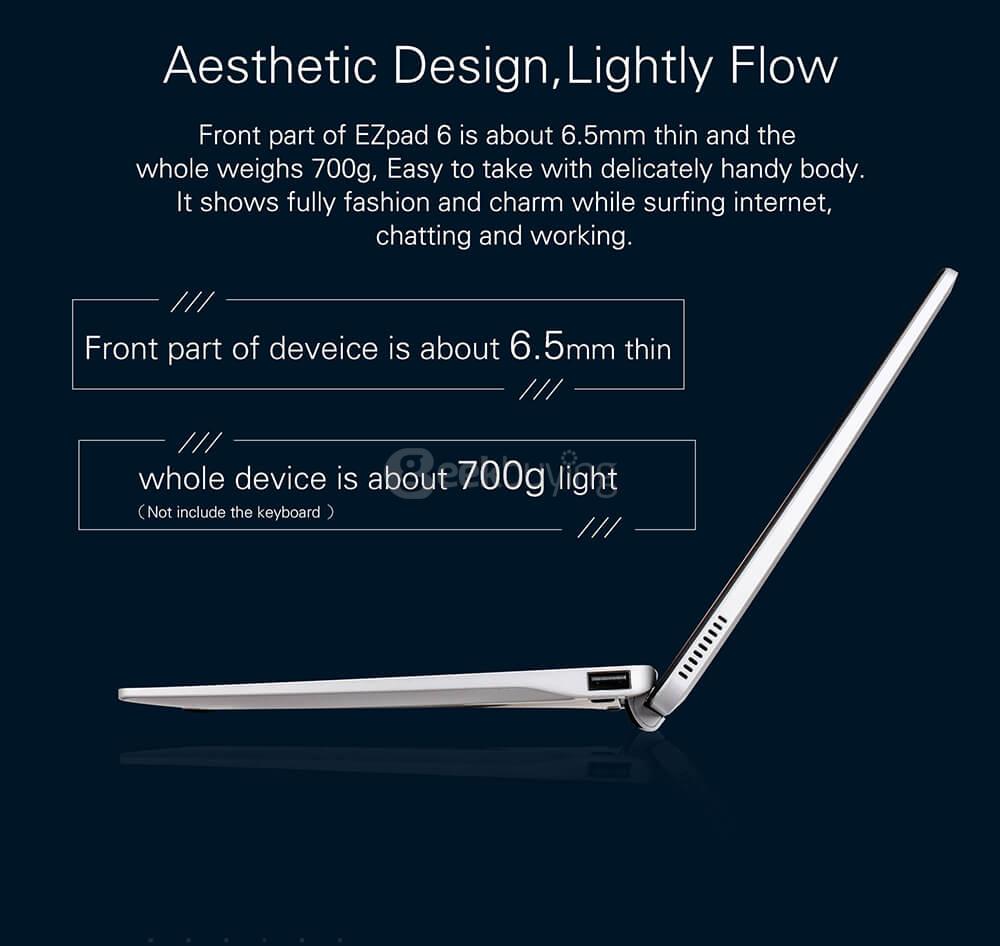 Jumper EZpad 6 Ultrabook Tablet PC 11.6 inch Windows 10 4GB/64GB Intel Atom X5 Z8350 Quad Core 1.92GHz IPS 1920*1080 - Silver
