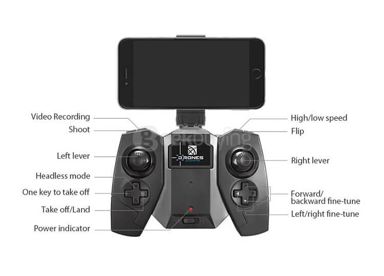 Fayee Smart Egg WIFI FPV 0.3MP Camera Headless Mode Altitude Hold RC Quadcopter RTF - Black