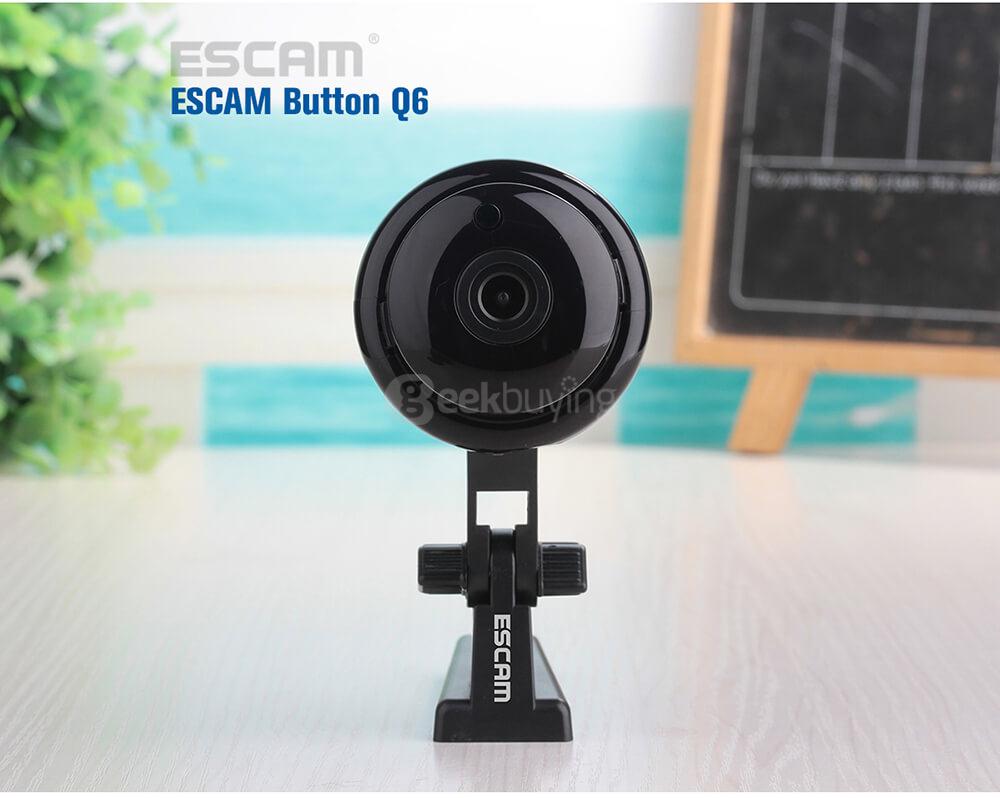 ESCAM Button Q6 Mini 720P WiFi IP Camera Night Vision Support 128GB Card Motion Detection Audio