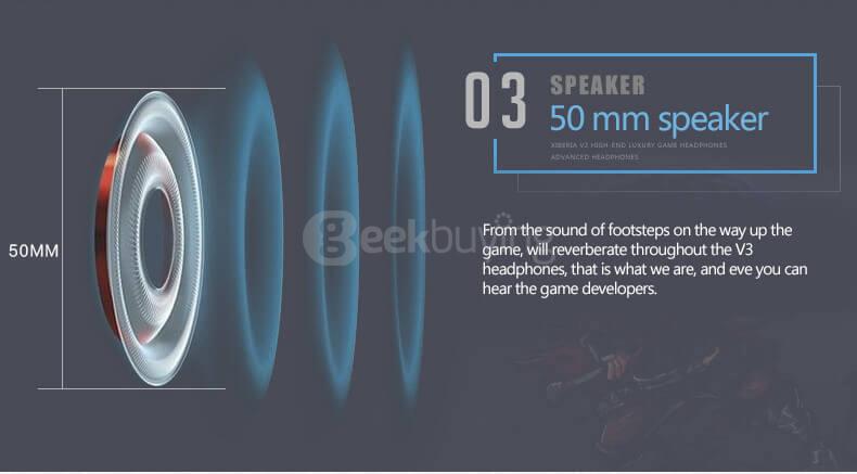 Xiberia V2 Over-ear Gaming Headphones LED Light Vibration Stereo Headsets PC Gamer Computer Super Bass - White