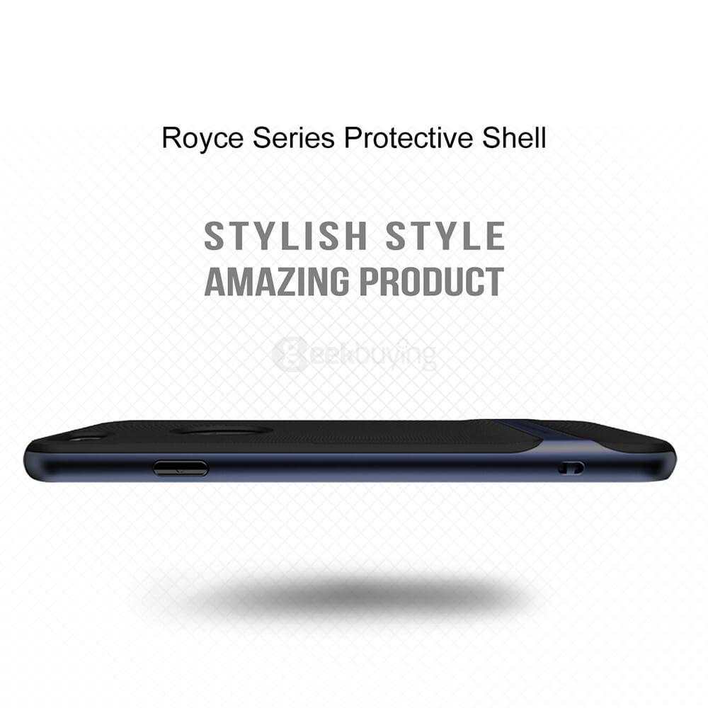 ROCK Royce Series Phones Protective Shell TPU Back Cover With PC Edge Anti-scratch Phone Case For iPhone 6Plus/6S Plus - Navy Blue