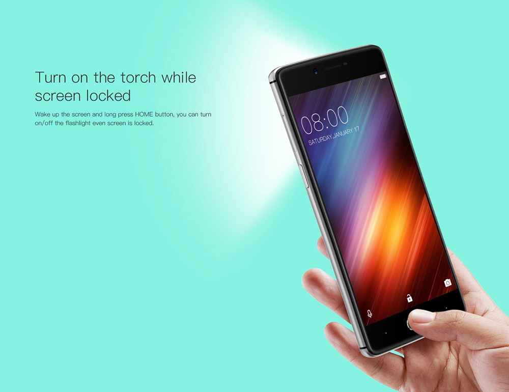 [HK Stock]DOOGEE Shoot 1 5.5inch FHD Android 6.0 Dual Rear Cameras 13.0MP+8.0MP Front Touch ID Smartphone MT6737T Quad Core 1.5GHz 2GB RAM 16GB ROM - Black