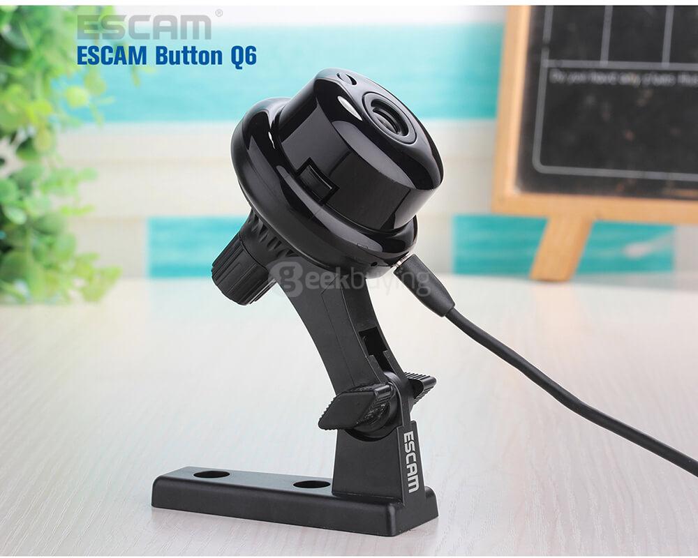 ESCAM Button Q6 Mini 720P WiFi IP Camera Night Vision Support 128GB Card Motion Detection Audio