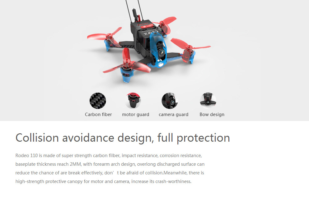 Walkera Rodeo 110 110mm FPV Racing Drone Devo 7 w/ 600TVL HD Camera 5.8GHz 40CH Transmission - RTF ( Mode 2 )