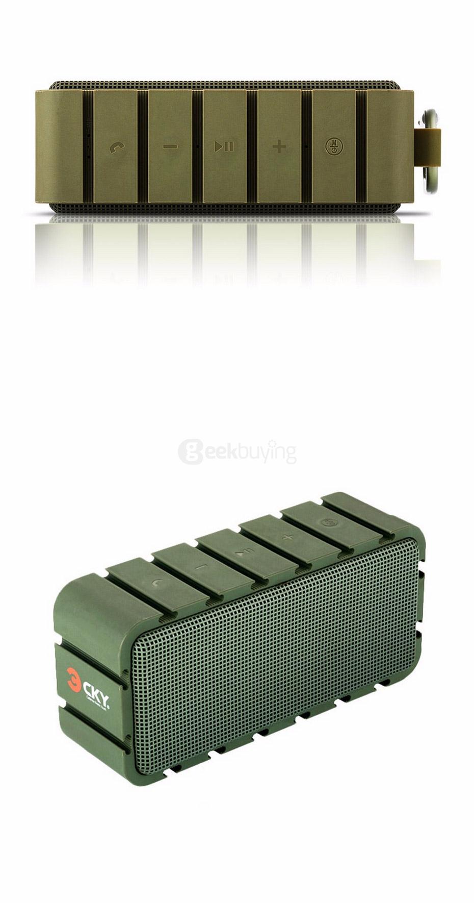 Original CKY CK207 Wireless Bluetooth 4.0 Speaker With EDR Tech Handsfree IPX6 Waterproof Support TF Card - Army Green