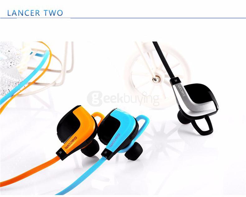 DACOM G02 Wireless Bluetooth V4.1 In-ear Sports Headphones NFC Function with Micphone - Blue