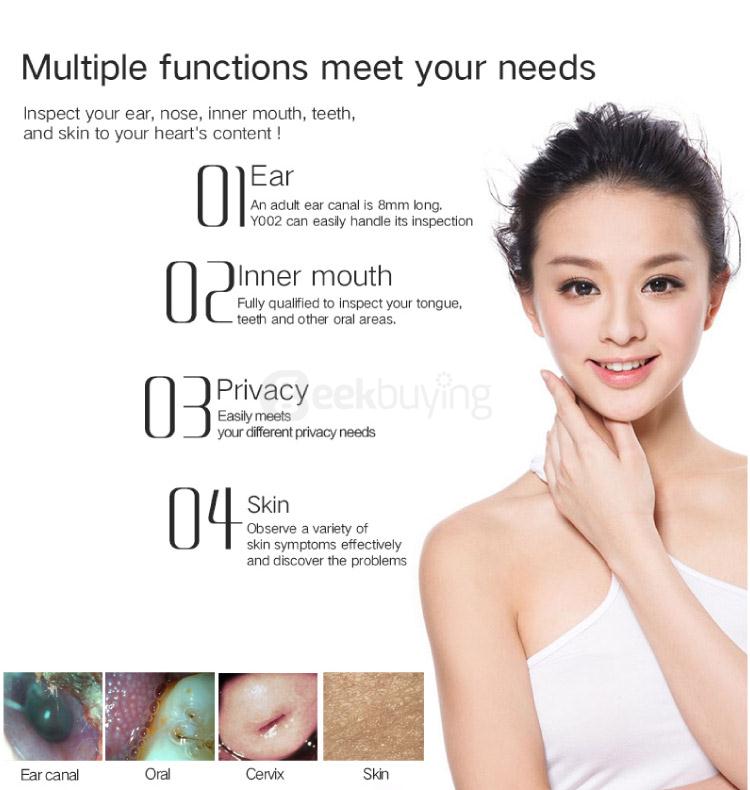 Supereyes Y002 7mm 200X IP67 Waterproof Handheld Digital Microscope Borescope Endoscope Otoscope with LED